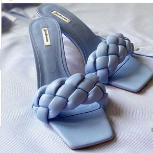 Blue Bottega Inspired BV Lido Padded Sandals
